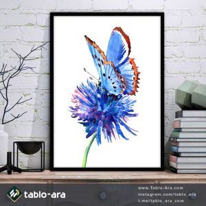 تابلو مدرن پروانه آبی