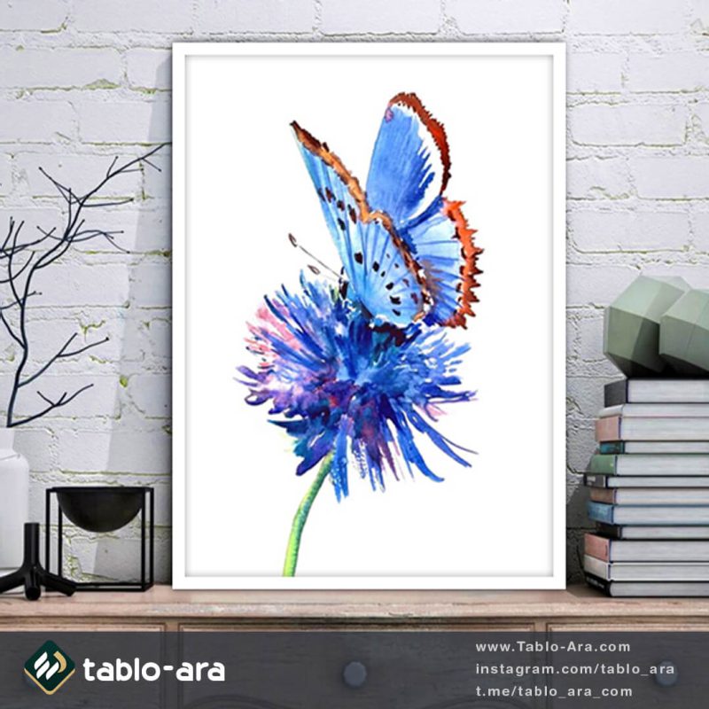 تابلو مدرن پروانه آبی